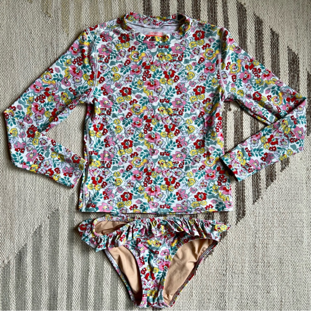 [crewcuts] floral two-piece swimsuit